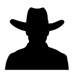Minimal cowboy hat silhouette