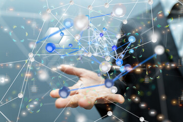 Business intelligence analyst dashboard on virtual