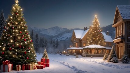 Fototapeta premium christmas background with christmas decorations, christmas background, christmas gifts