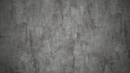 A seamless animated texture of a weathered gray concrete wall, featuring subtle cracks, smudges, and natural surface imperfections. The grungy and realistic cement surface. - Powered by Adobe