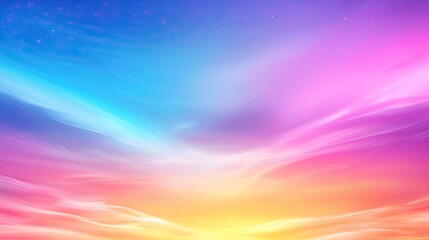 Obraz premium Vibrant abstract sunset sky with hues of pink, blue, orange, and purple blending together creating a dreamy and serene atmosphere for artistic backgrounds