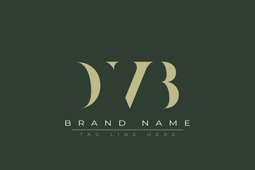 DVB abstract letter logo design. This logo is designed by three abstract letters. 