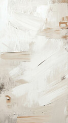 Vertical art of brushstrokes in light tones and white