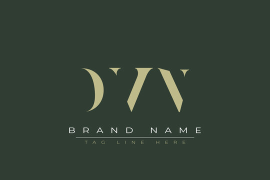 DVN abstract letter logo design. This logo is designed by three abstract letters. 