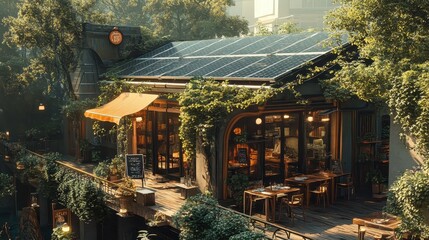 Fototapeta premium Solar-powered restaurant.