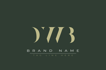 DWB abstract letter logo design. This logo is designed by three abstract letters. 