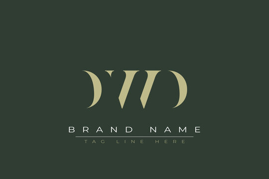DWD abstract letter logo design. This logo is designed by three abstract letters. 