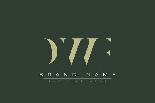 DWF abstract letter logo design. This logo is designed by three abstract letters. 