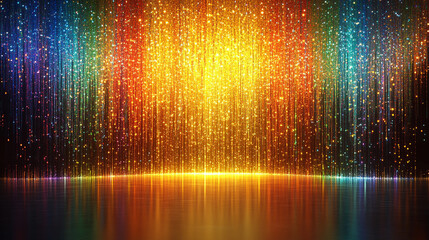 A dynamic data technology background showcasing big data visualization and the flow of information, symbolizing the interconnectedness of data, code, and digital transformation in a matrix-style desig