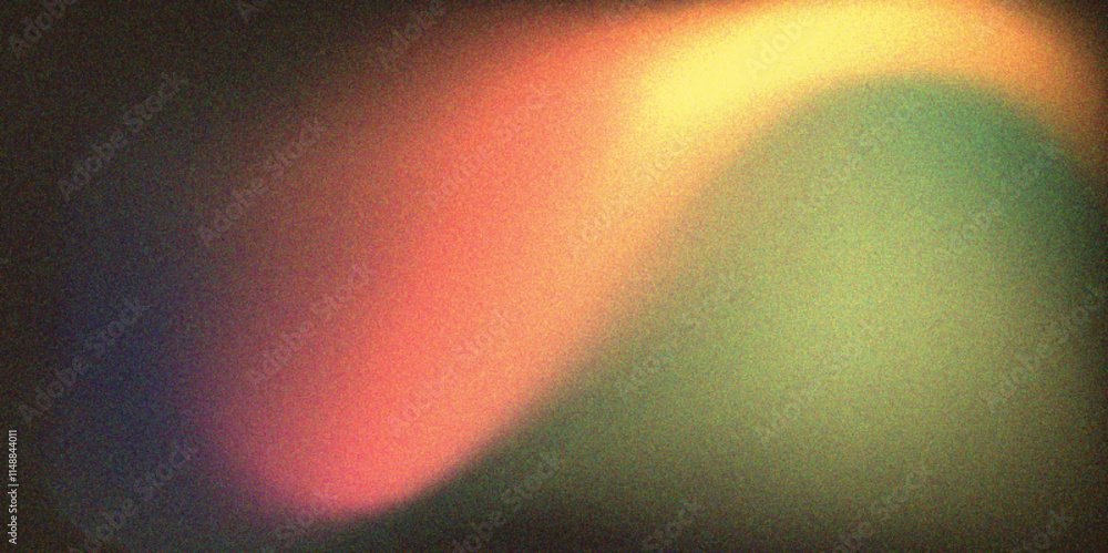 Aufkleber abstract blurred soft light grainy colorful gradient energy light with grain realistic noise effect 