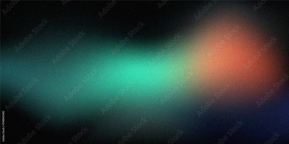 Poster abstract grainy noise dark color and black, white smooth gradient shape texture background. design f