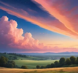 Fototapeta premium sunrise over the field
