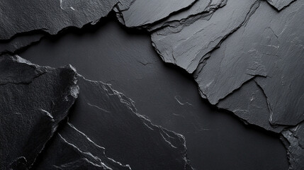 dark grey-black slate background, symbolizing chaos, disruption, and mystery. The texture and depth create a feeling of turbulence, uncertainty, and the unknown, perfect for abstract or dramatic conce