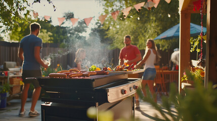 Labor Day celebrations with barbecues and community gatherings