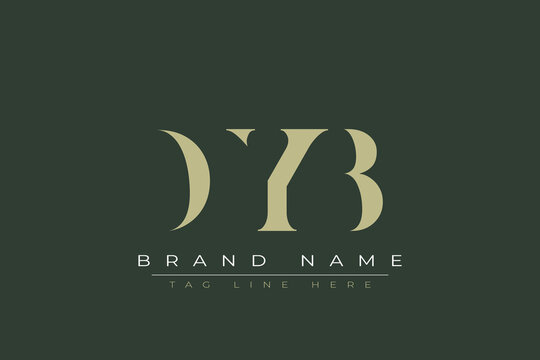 DYB abstract letter logo design. This logo is designed by three abstract letters. 