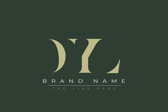 DYL abstract letter logo design. This logo is designed by three abstract letters. 