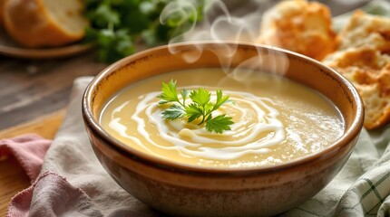 Schwarzwurzelsuppe Creamy Swiss Salsify Soup with a Velvety Texture (Swiss Cuisine)