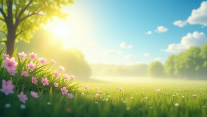 Obraz premium Sunny day in Easter