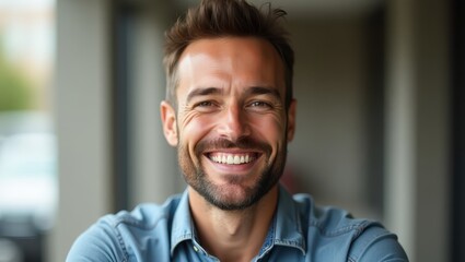 Fototapeta premium Man smiling at the camera
