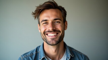 Obraz premium Man smiling at the camera