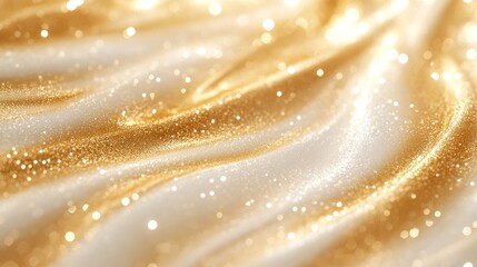 Shimmering gold and white abstract background.