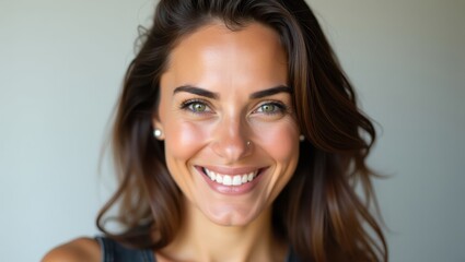 Naklejka premium Woman smiling for the camera