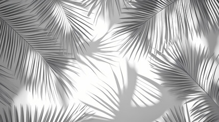 Neutral background with palm frond shadows , shadows, neutral, background, palm frond, foliage, shadow, tropical, nature. Frond. Illustration