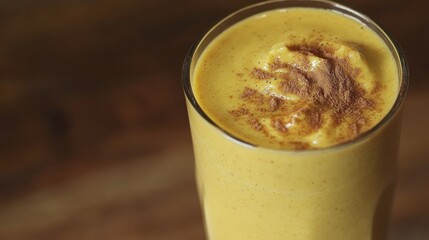 Creamy Turmeric Smoothie with Cinnamon Sprinkle