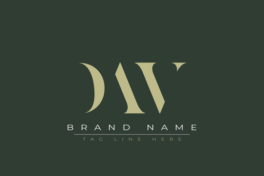 DAV abstract letter logo design. This logo is designed by three abstract letters. 