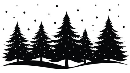 Obraz premium Winter Wonderland with Snow-Covered Trees and beauty of the forest during Christmas
