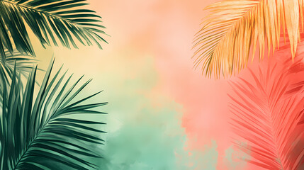 vibrant tropical palm frond