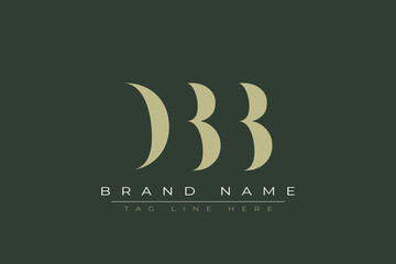 DBB abstract letter logo design. This logo is designed by three abstract letters. 