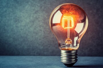 A glowing filament inside a vintage light bulb, symbolizing electromagnetic energy harnessed for practical use