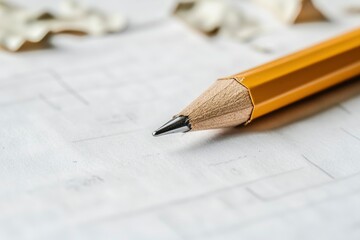 close up of a note paper on white background 