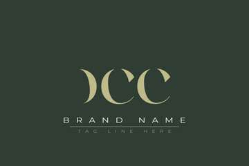 DCC abstract letter logo design. This logo is designed by three abstract letters. 