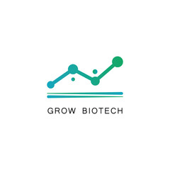 simple biotech therapy logo for your business brand. modern biotech logo for your company.
