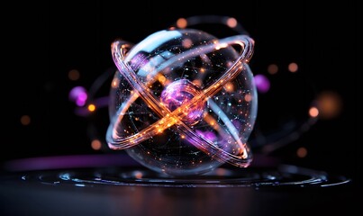 Active quantum processor with glowing energy cores