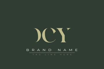 DCY abstract letter logo design. This logo is designed by three abstract letters. 