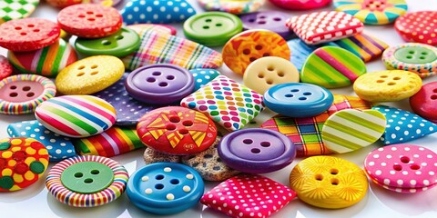 Colorful Bunting Buttons for Crafting & Party Decorations