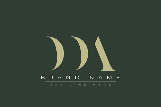 DDA abstract letter logo design. This logo is designed by three abstract letters. 