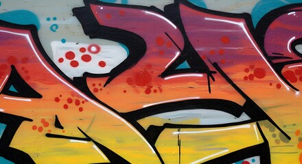 Obraz premium graffiti wall abstract background, Generative Ai not real photo, idea for artistic pop art background backdrop