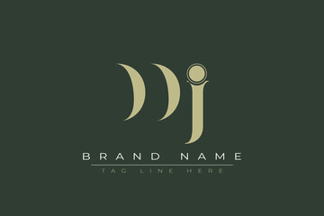 DDJ abstract letter logo design. This logo is designed by three abstract letters. 