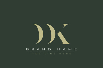 DDK abstract letter logo design. This logo is designed by three abstract letters. 