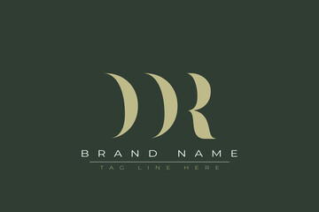 DDR abstract letter logo design. This logo is designed by three abstract letters. 