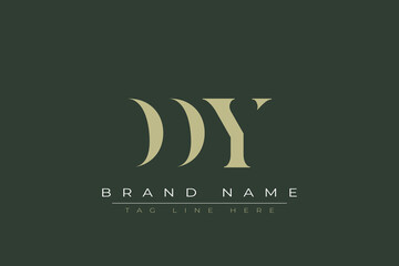 DDY abstract letter logo design. This logo is designed by three abstract letters. 
