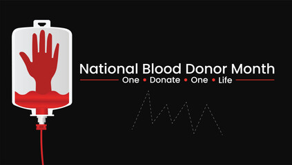 National blood donor month design templet