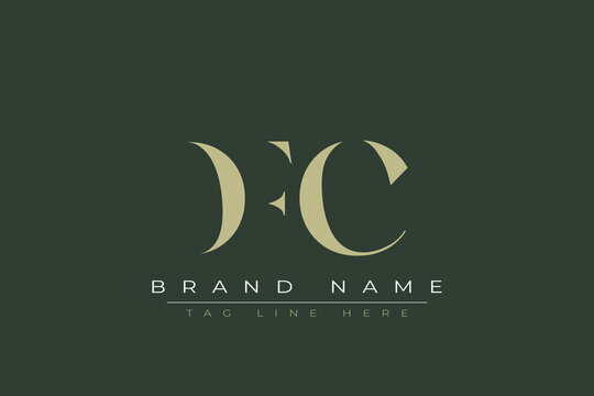 DFC abstract letter logo design. This logo is designed by three abstract letters. 