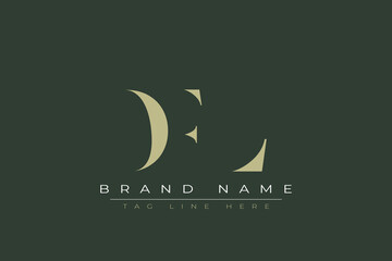 DFL abstract letter logo design. This logo is designed by three abstract letters. 