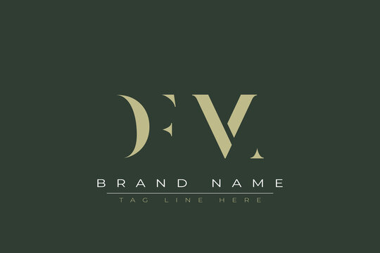 DFM abstract letter logo design. This logo is designed by three abstract letters. 