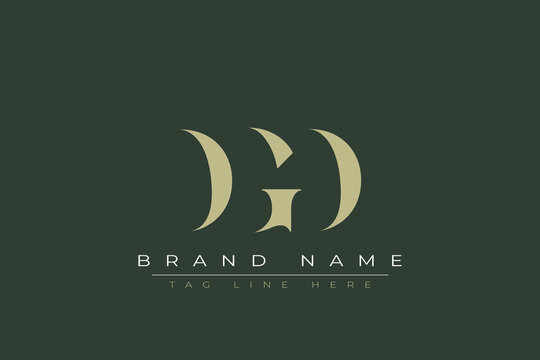 DGD abstract letter logo design. This logo is designed by three abstract letters. 